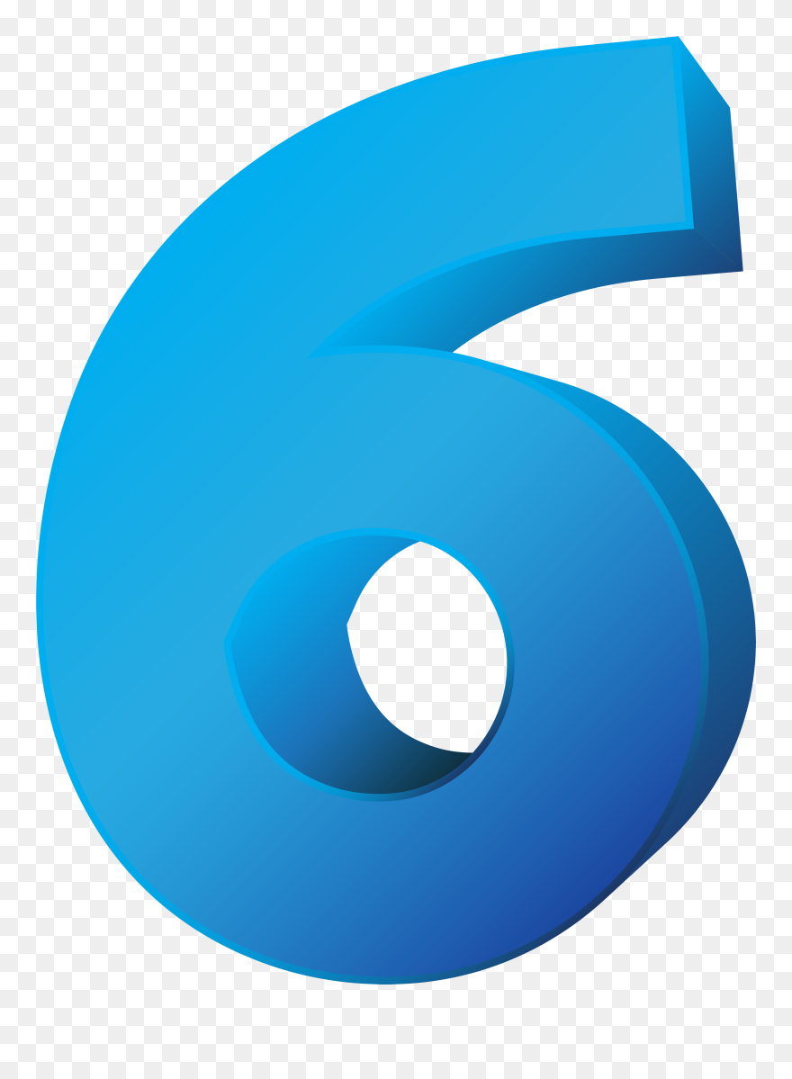 Blue Number Six Transparent Png Clip Art Imageu200b - Blue Number 6 Clipart