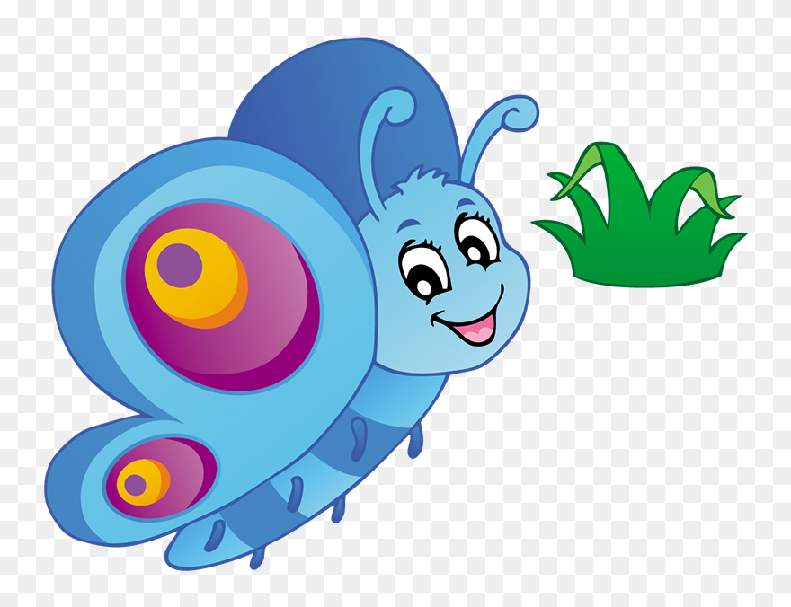 Butterfly Cartoon Insect Drawing Clip Art - Cartoon Drawings Of Butterfly - Png Download