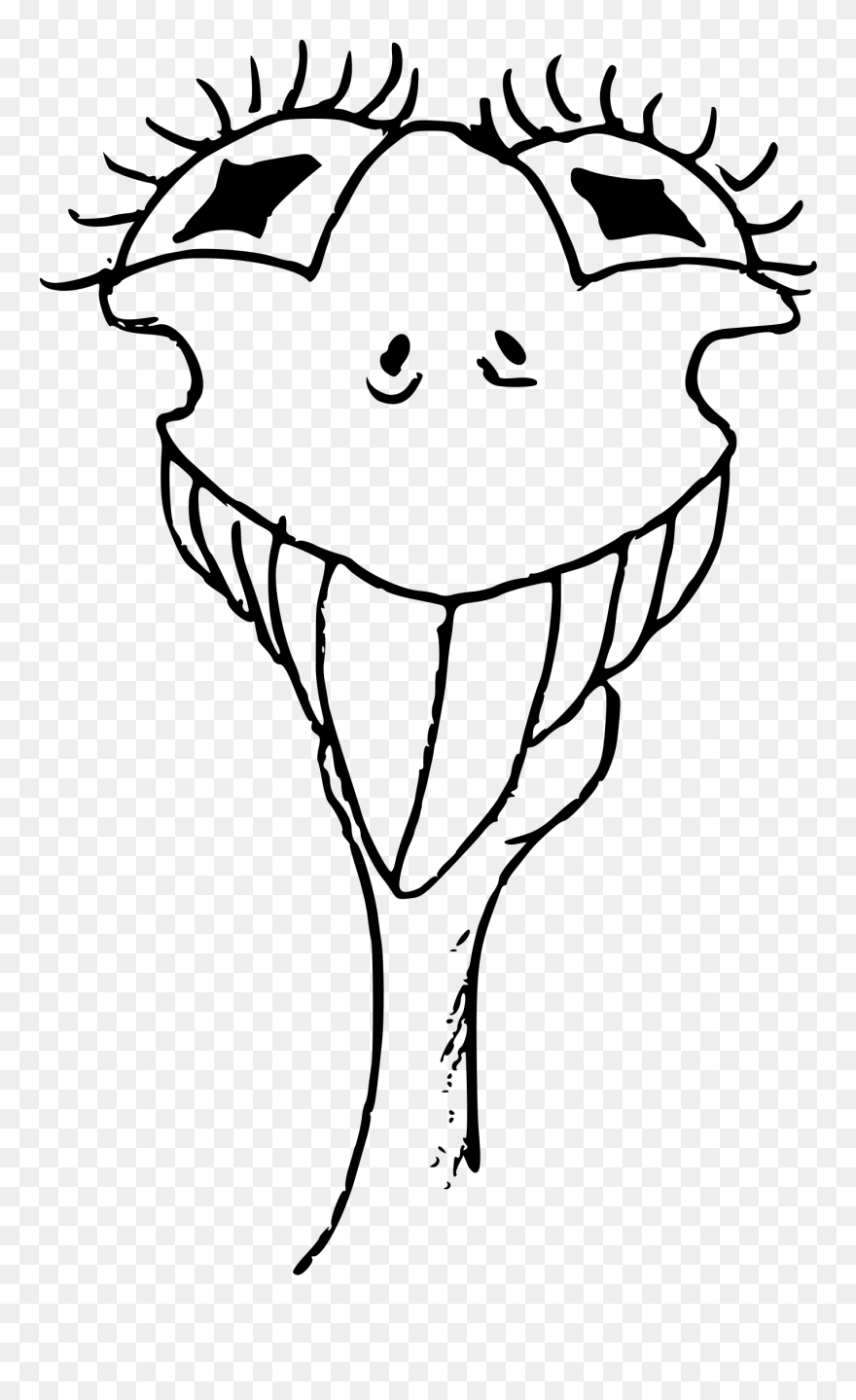 Clipart - Smiling Ostrich - Clip Art - Png Download