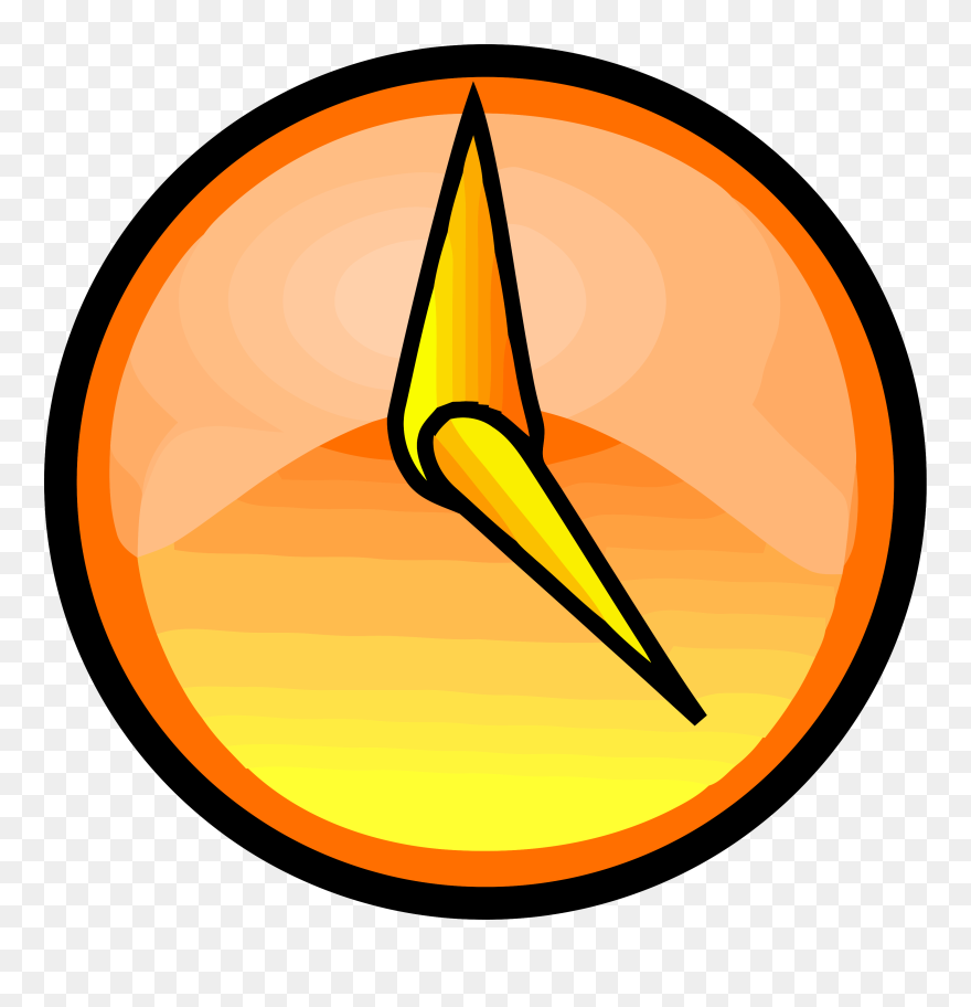 Orange Clock Clipart - Png Download