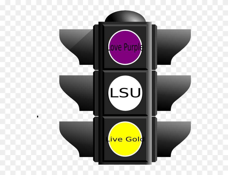 Transparent Lsu Clipart Free - Red Traffic Light Png
