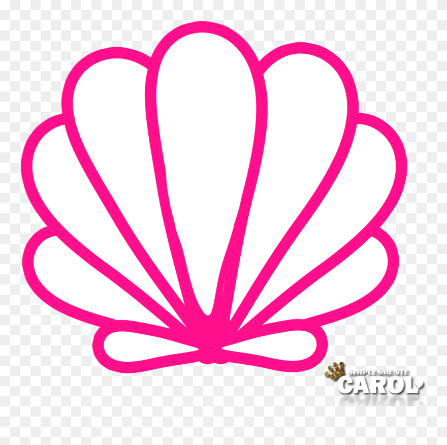 Seashell Heart Clipart - Molde Concha Do Mar - Png Download