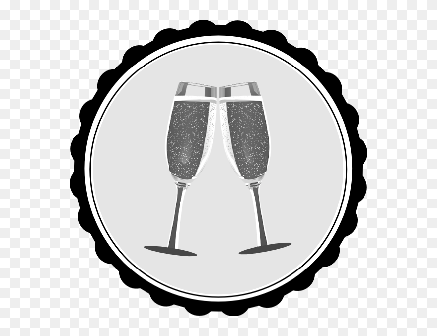 Silver Champagne Flutes Clipart - Png Download
