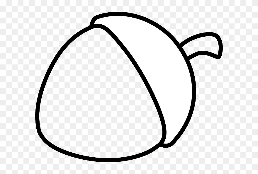 Acorn, Nut, Nature, Seed - Nut Clipart Black And White - Png Download