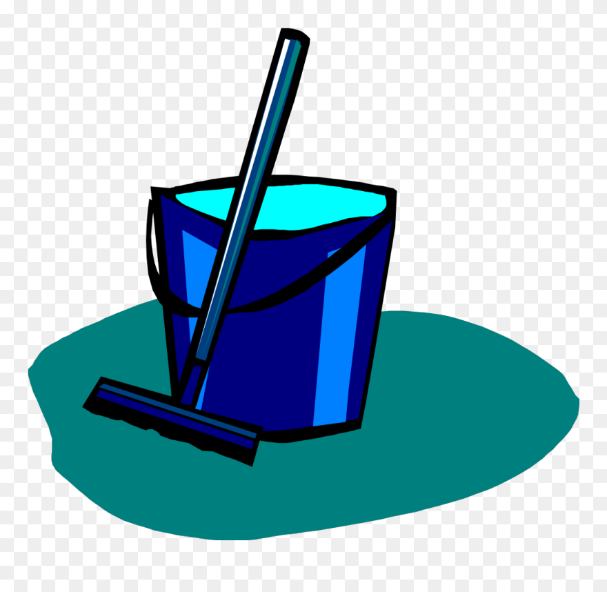 Mop And Bucket Blue Svg Clip Arts - Clip Art - Png Download