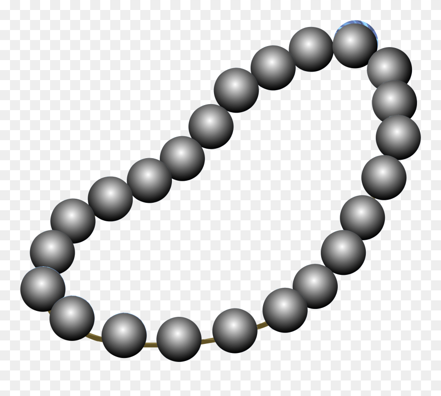 Necklace Image Clipart Black Svg - Pearl Necklace Clipart - Png Download