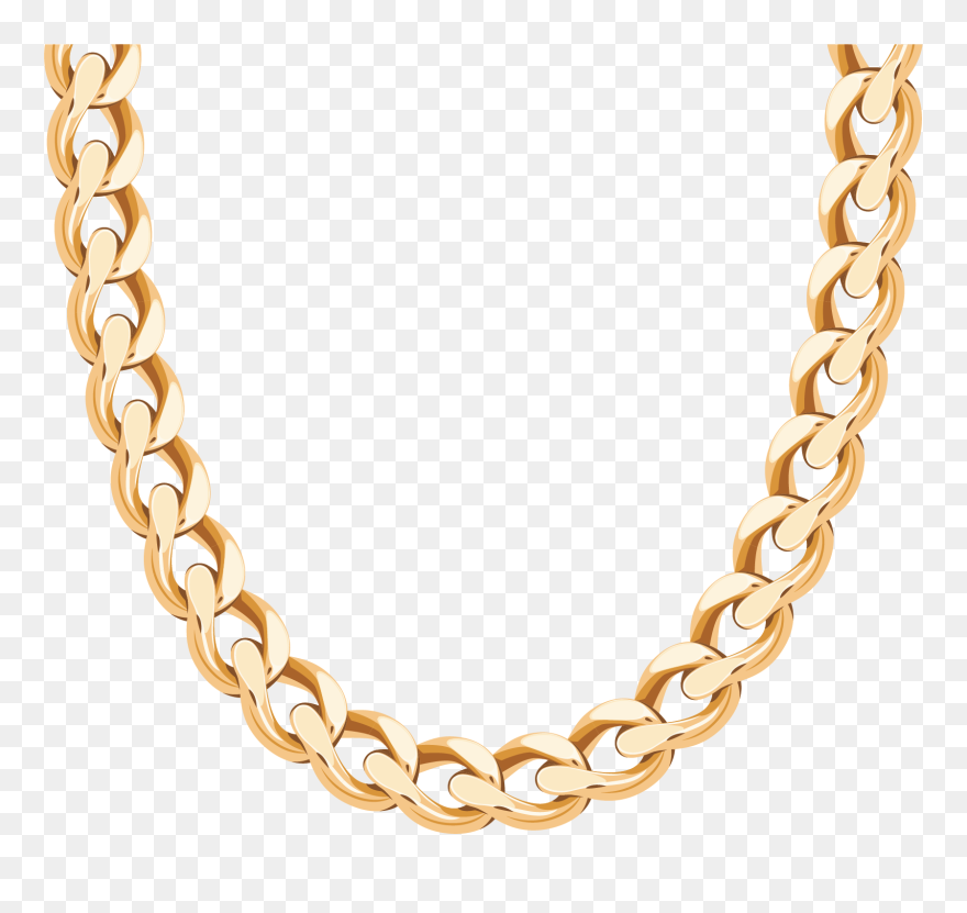 Necklace Chain Gold Earring - Heavy Gold Chain Designs For Mens Clipart