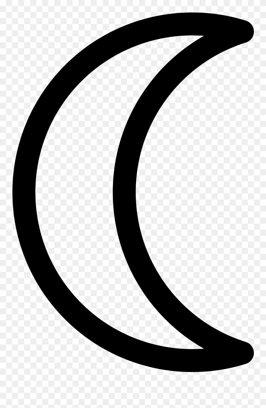 Moon Symbol Decrescent - Moon Symbol Clipart