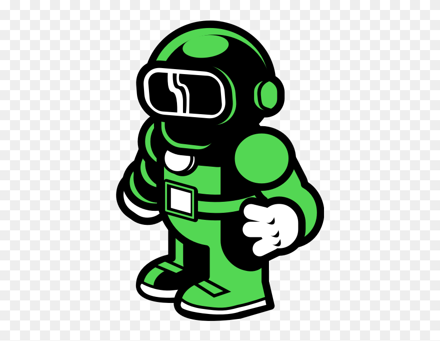 Transparent Background Robot Green Clipart