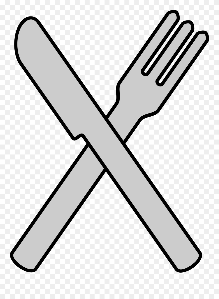 Fork Clipart Nife - Перекрещенные Нож И Вилка - Png Download