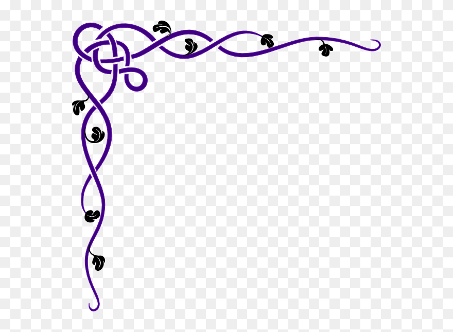 Corner Purple Clip Art At Clker - Page Corner Designs Png Transparent Png