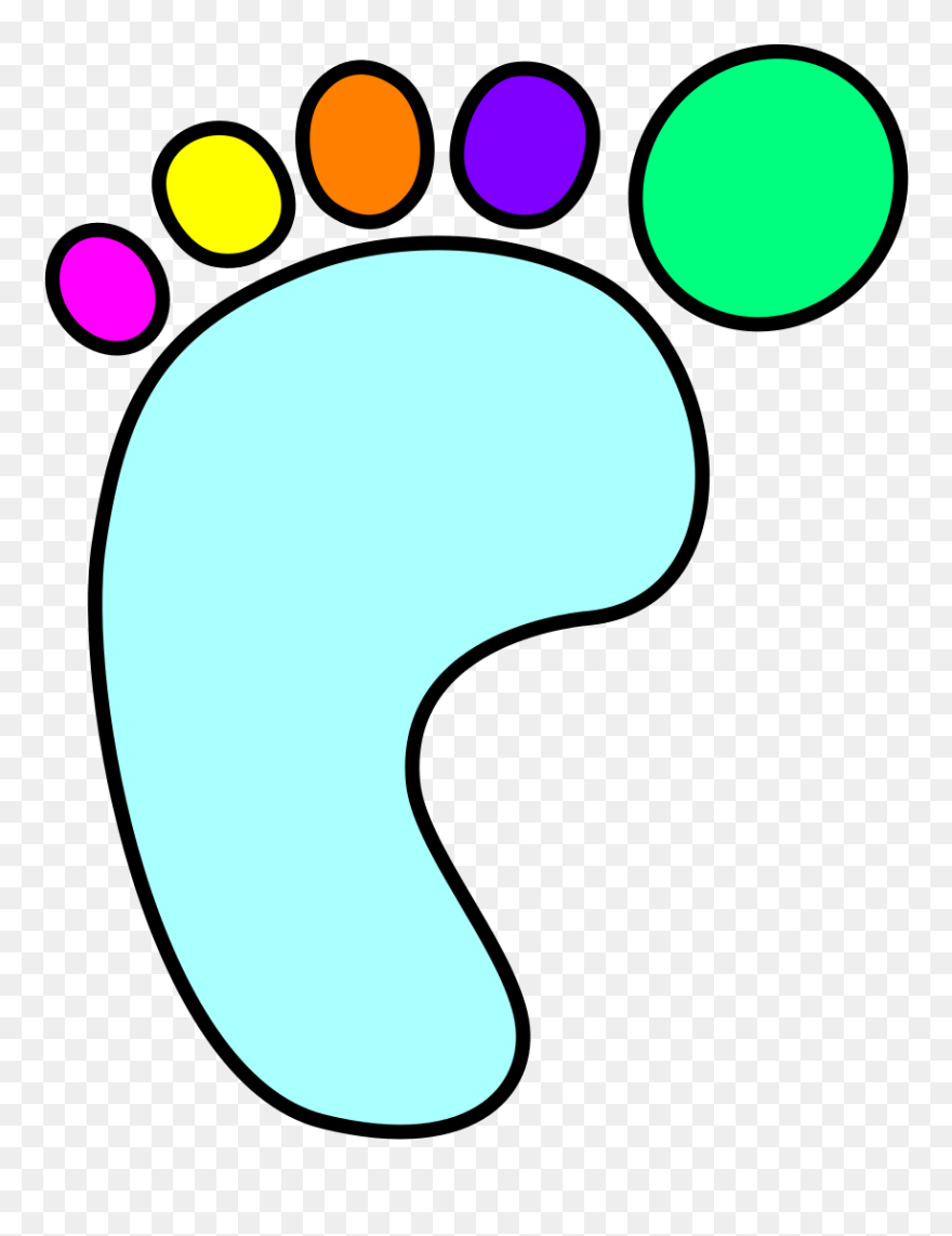 Foot Clipart Colorful - Png Download