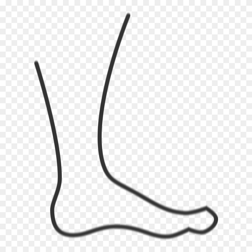 Transparent Barefoot Clipart - Silueta De Un Pie - Png Download