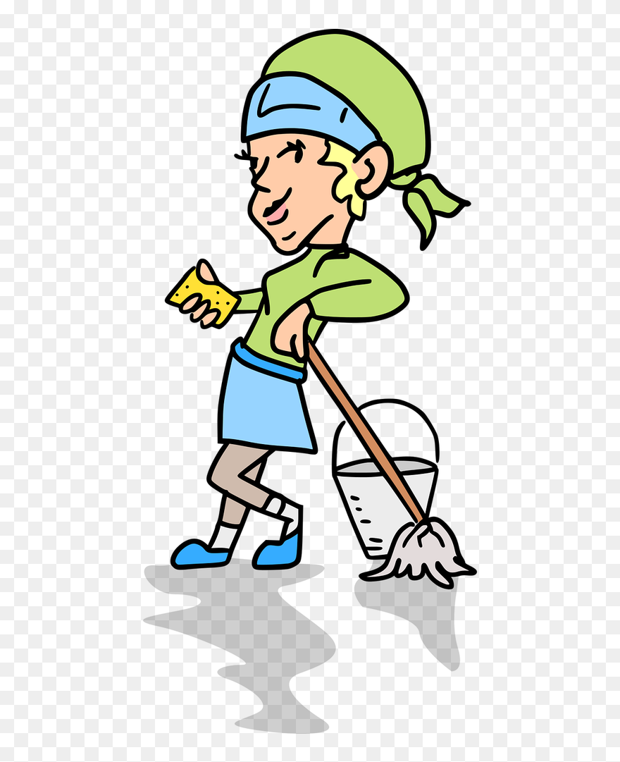 Woman Bucket Clean - การ์ตูน ทํา ความ สะอาด Clipart