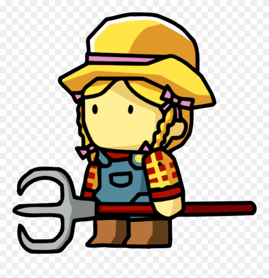 Scribblenauts Female Farmer Clip Arts - Farmer Transparent - Png Download