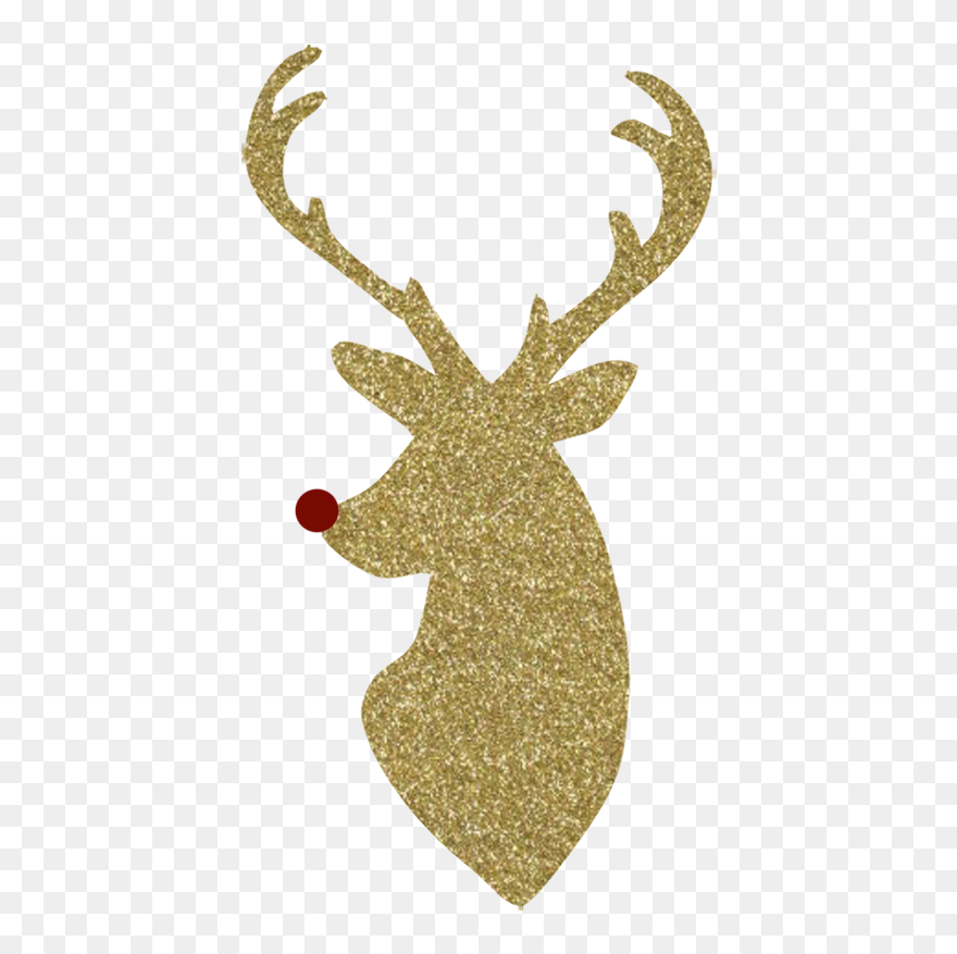 Reindeer Silhouette Rudolph Red Deer - Silhouette Christmas Stag Clipart