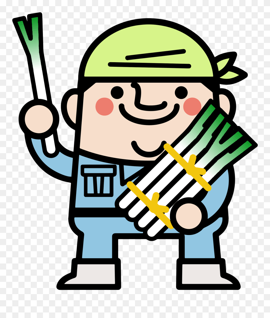 Japanese Bunching Onion Farmer Clipart - アスパラ ガス 農家 イラスト - Png Download