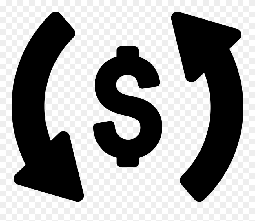Dollar Sign With Spinning Arrows - Dollar Refresh Icon Png Clipart