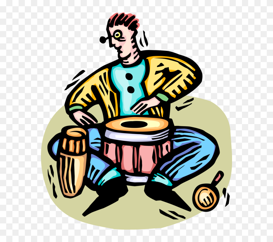 Drummer Vector Instruments Clipart