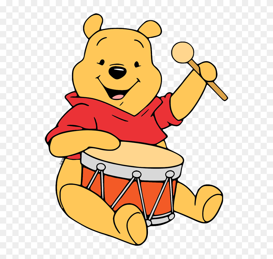 Winnie The Pooh Drums Clipart