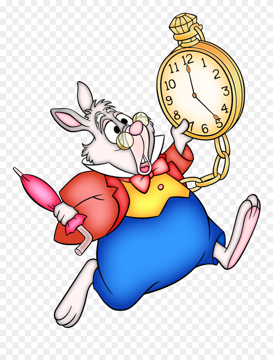 Clip Art Of Alice In Wonderland - Alice In Wonderland Characters Rabbit - Png Download
