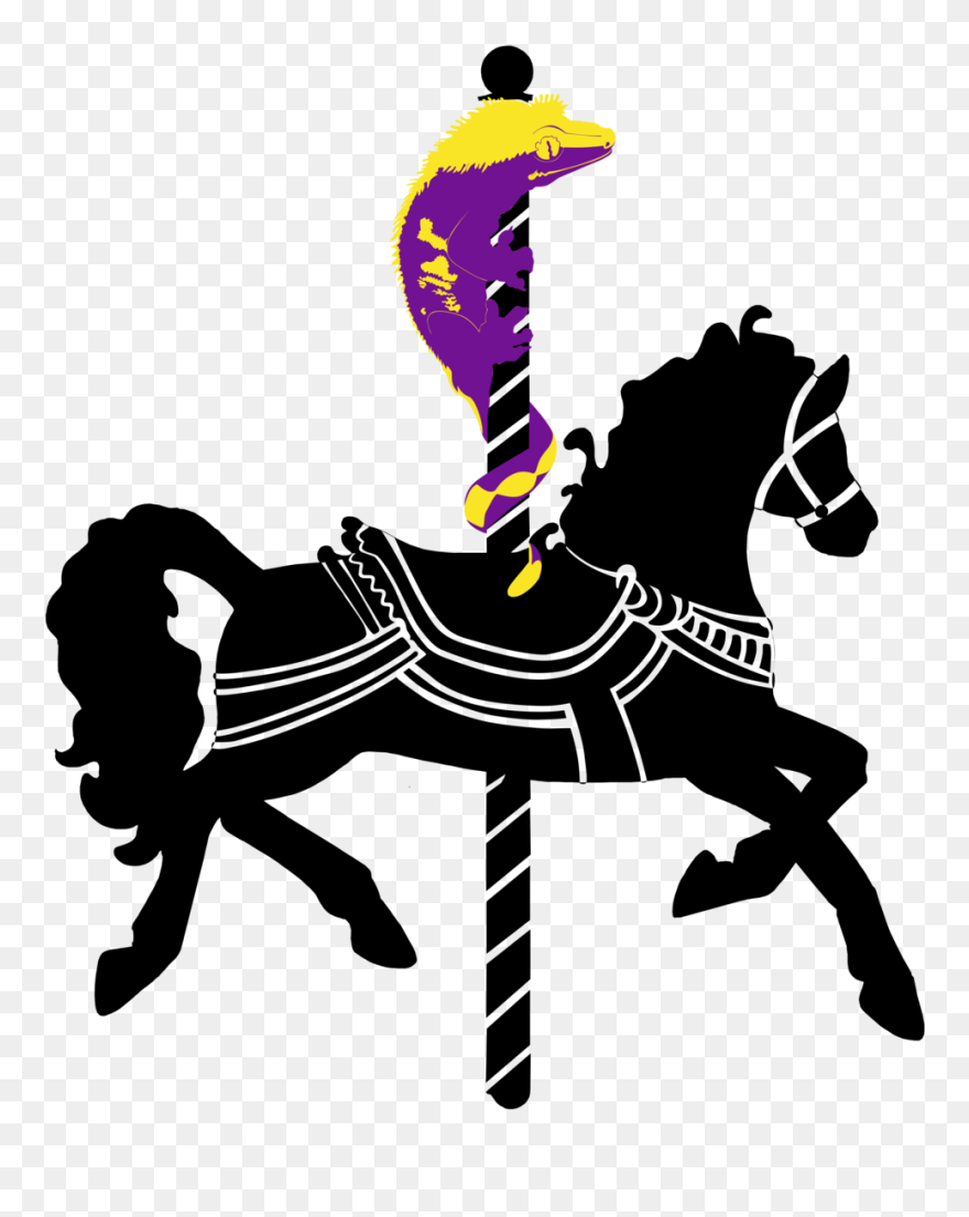 Horse Halter Silhouette Character Clip Art - Silhouette Carousel Png Transparent Png