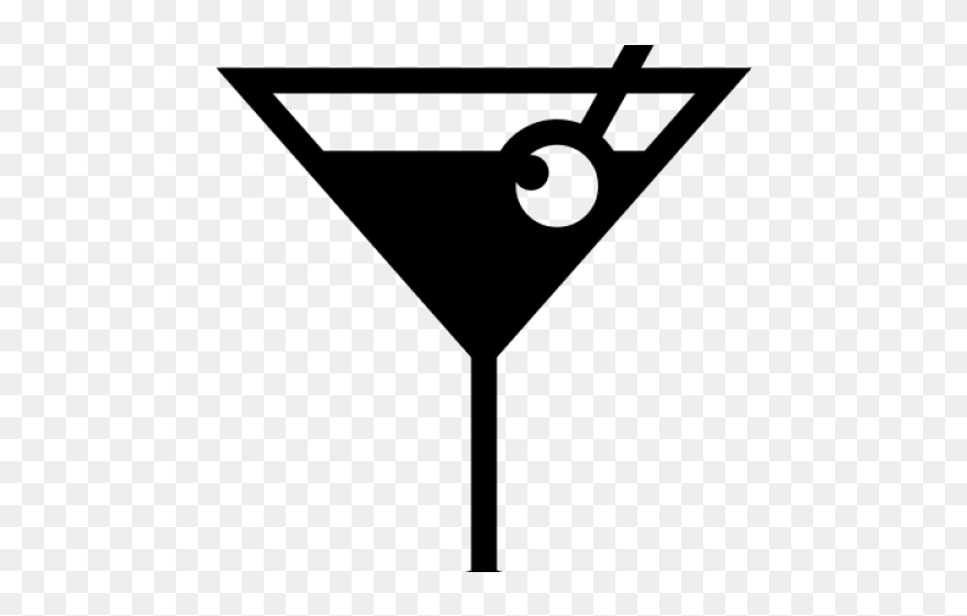 Silhouette Martini Glass Vector Clipart