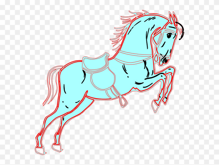 Mustang Horse Coloring Page Clipart