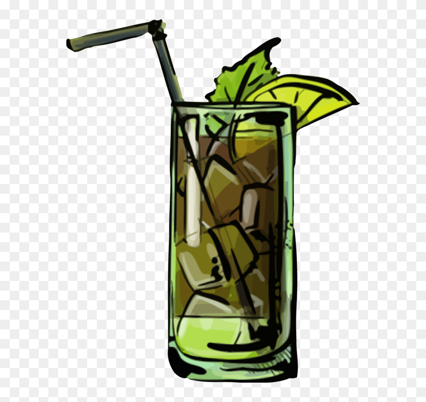 Glass,plant,tree - Cuba Libre Cocktail Cartoon Clipart
