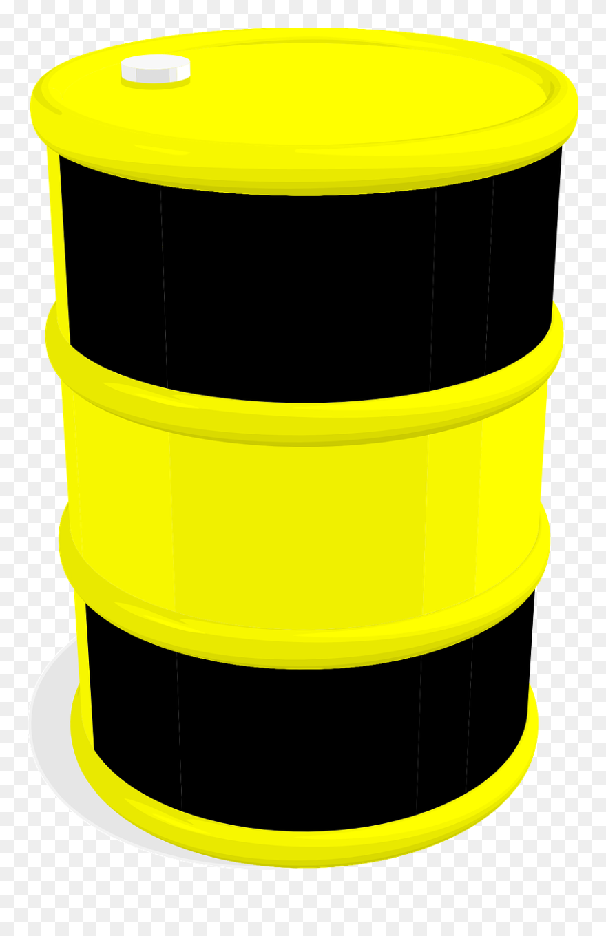 Barrel Clipart Water Drum - Yellow And Black Barrel - Png Download