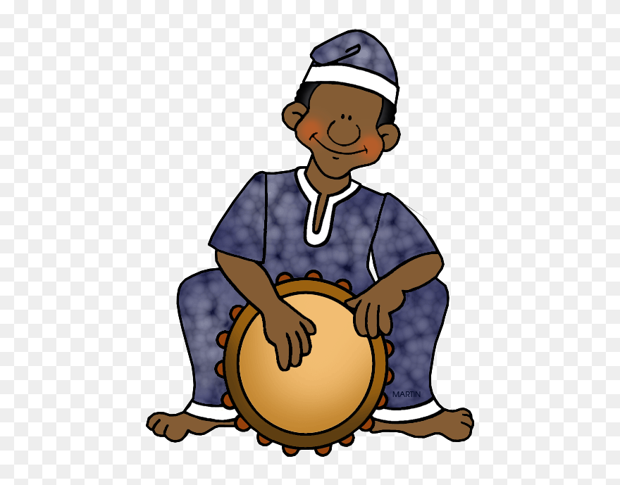Drum Clipart Drum Player - African Music Clipart - Png Download