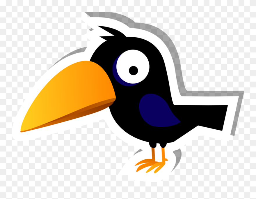 Toucan Clipart Scary - Raven Cartoon Png Transparent Png