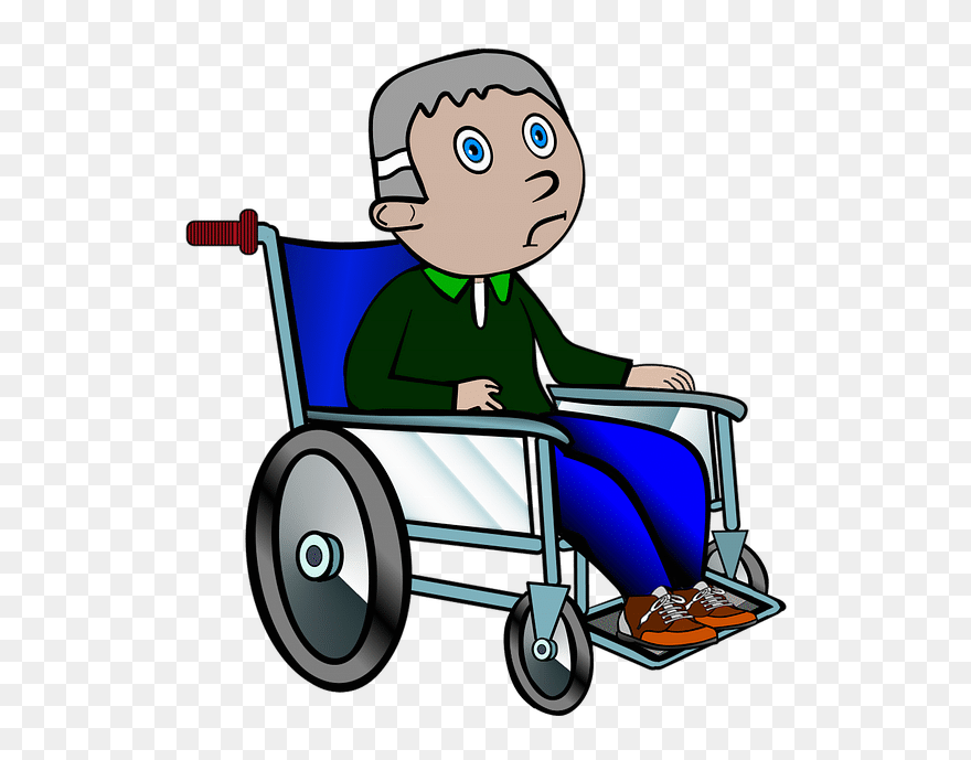 Wheel Clipart Wheelchair - รูป การ์ตูน คน พิการ - Png Download