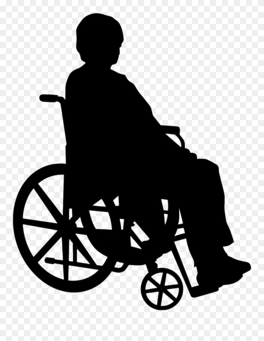 Wheelchair Person Silhouette Png , Png Download - Person In Wheelchair Silhouette Clipart