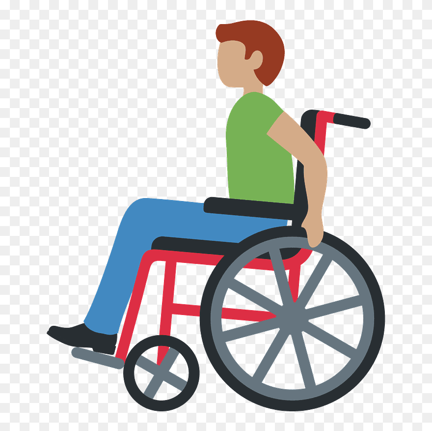 Man In Manual Wheelchair Emoji Clipart - Hombre En Silla De Ruedas Png Transparent Png