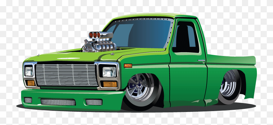Lowrider Truck Print Clipart