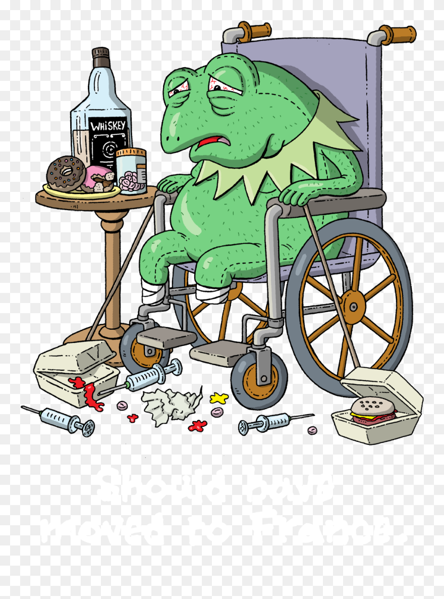 Clipart Frog In A Wheelchair - Png Download