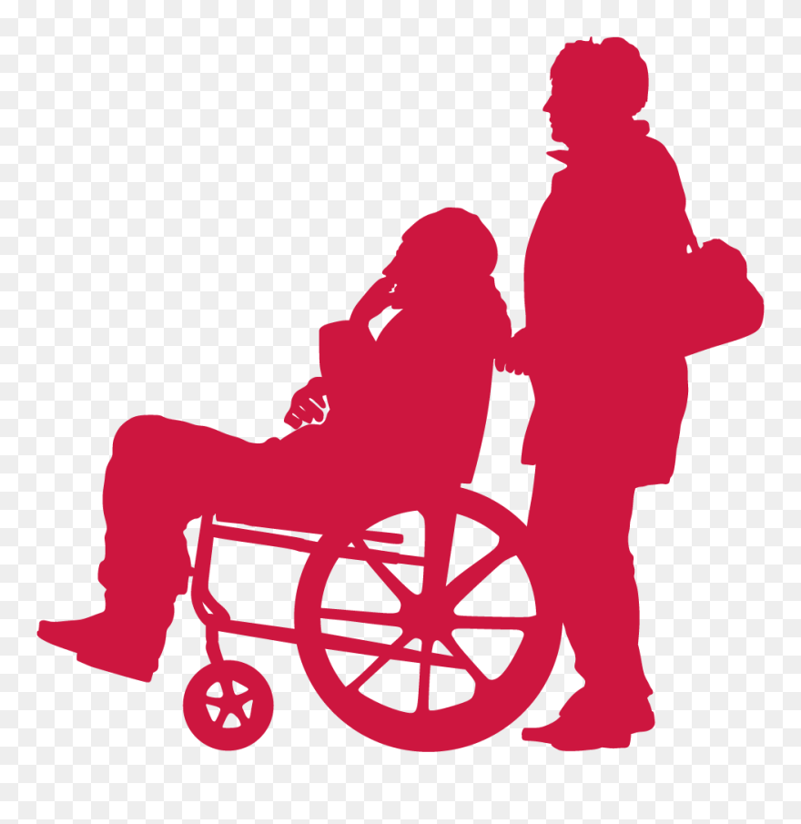 Wheelchair Png - Silhouette Old Man Wheelchair Clipart
