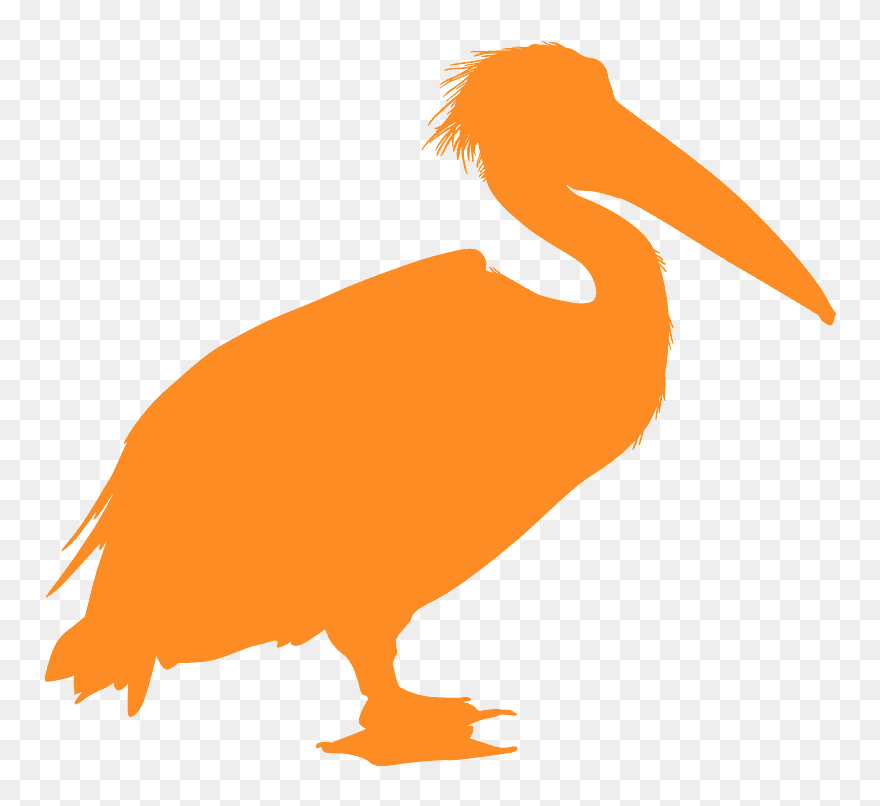 Silhouette Of A Pelican Clipart