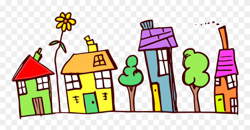 Clip Art Portable Network Graphics Neighbourhood Vector - Transparent Neighborhood Clipart - Png Download