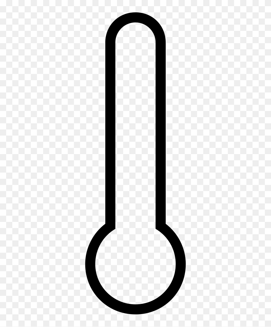Temperature Thermometer Outline Interface Symbol Svg - Clip Art Thermometer Outline - Png Download