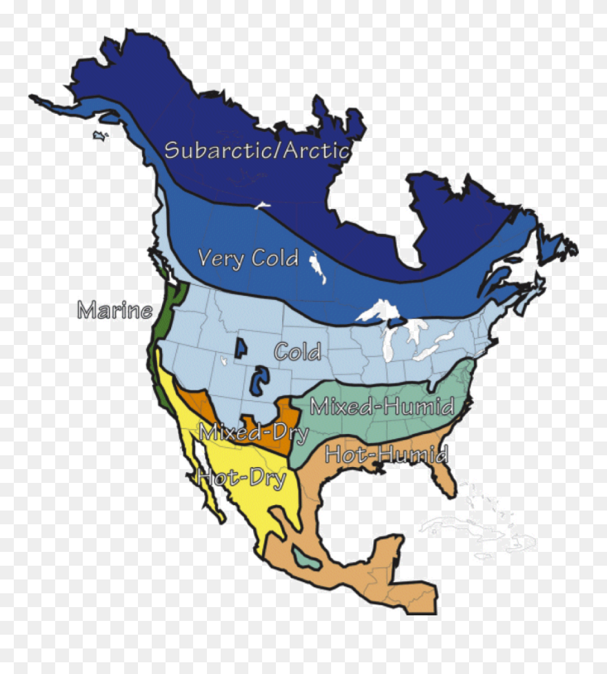 All About Climate Zones - North America Mining Map Clipart
