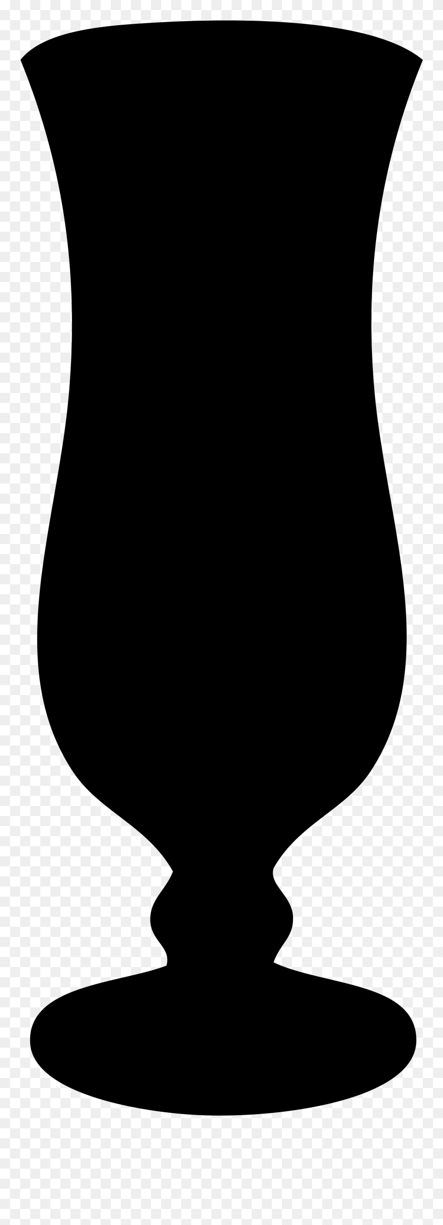 Cocktail Clipart Hurricane Cocktail, Cocktail Hurricane - Hurricane Glass Black And White - Png Download