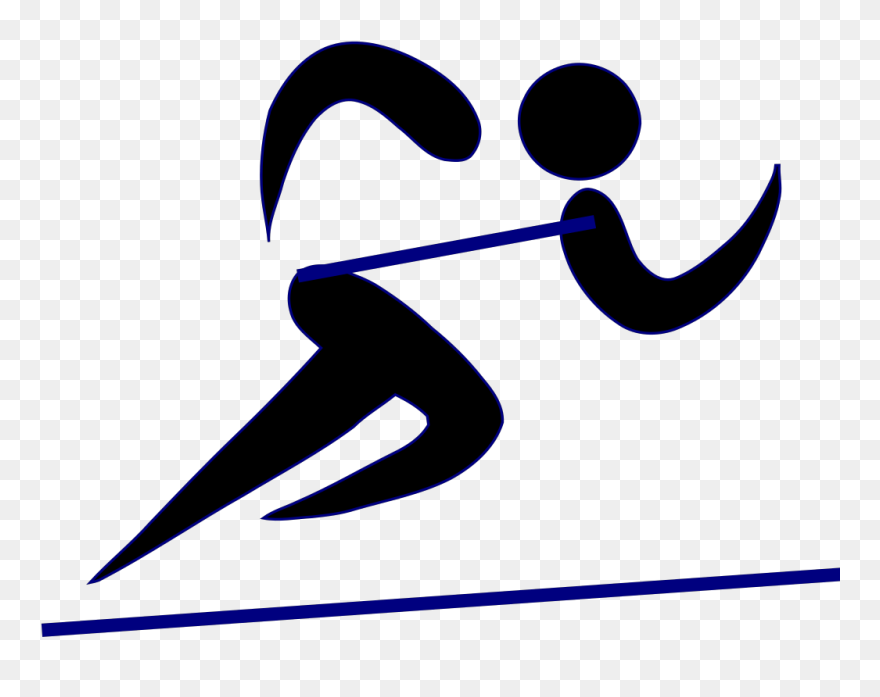 Runner With Stripe Svg Clip Arts - Athlete Symbol - Png Download