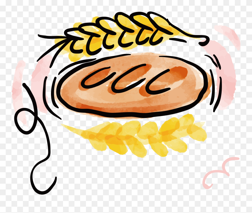 Grain Clipart Wheat Flour - Baking Food Cartoon Watercolor - Png Download