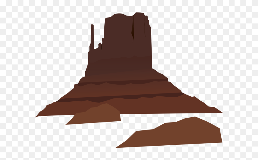 Land Vector Mountain Scenery - Desert Mountain Clipart - Png Download