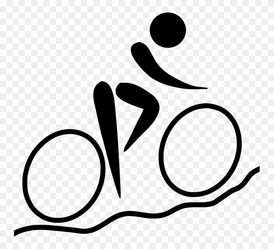Bike Clipart Mountain Biker - Cycling Pictogram - Png Download