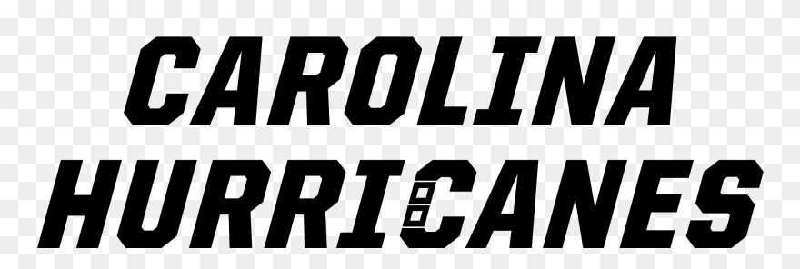 Carolina Hurricanes Logo Black And White - Nhl Wordmarks Clipart