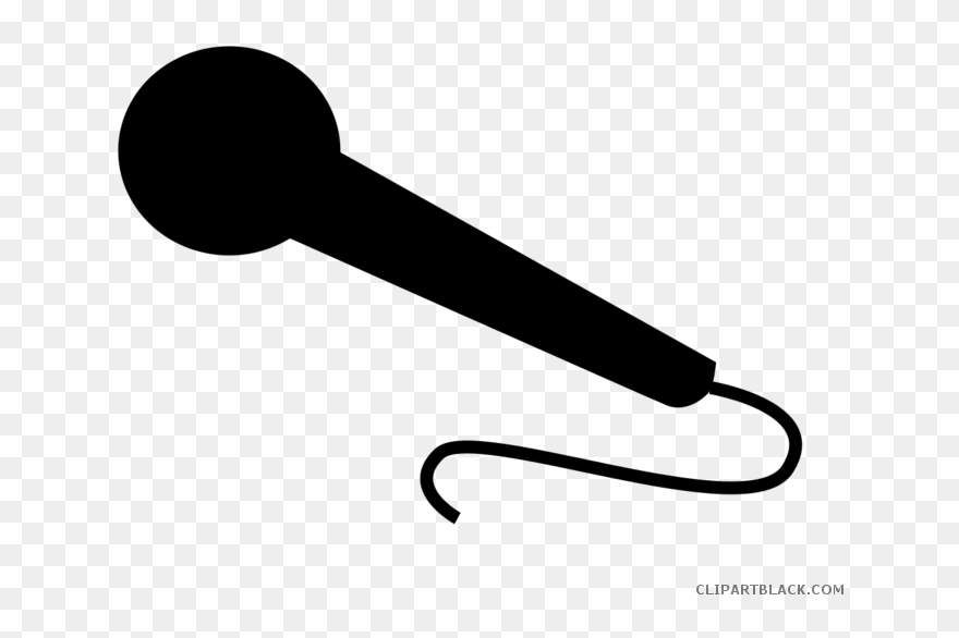 Silhouette Transparent Background Microphone Clipart - Microphone Silhouette Transparent Background - Png Download