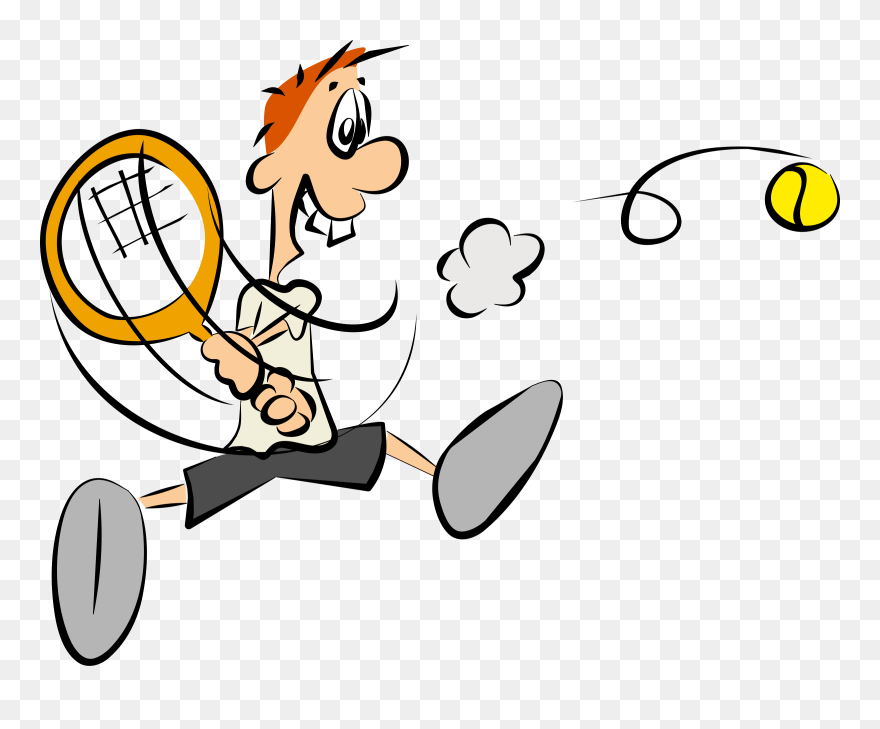 Pe Clipart Sport Team, Pe Sport Team Transparent Free - Tennis Player Cartoon Png